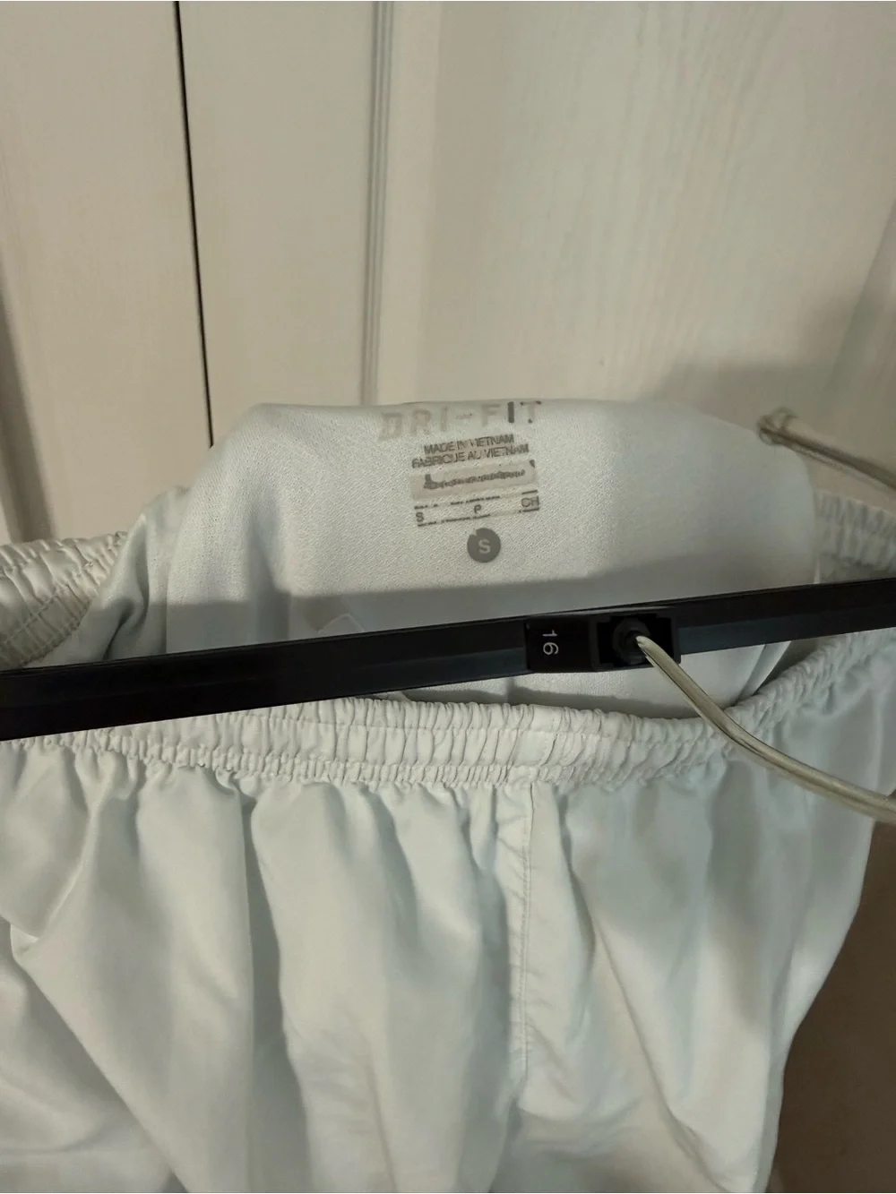 Nike White Women's Athletic Running Shorts with Subtle Swoosh